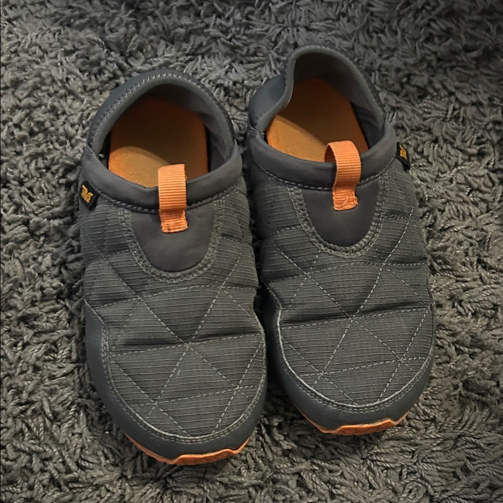 Teva Gray Slip-On Shoes with Orange Details